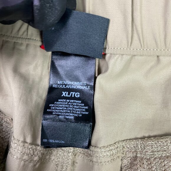 The North Face Convertible Cargo Pants Men's XL Khaki Hiking Outdoor Belt Belted - Picture 10 of 16